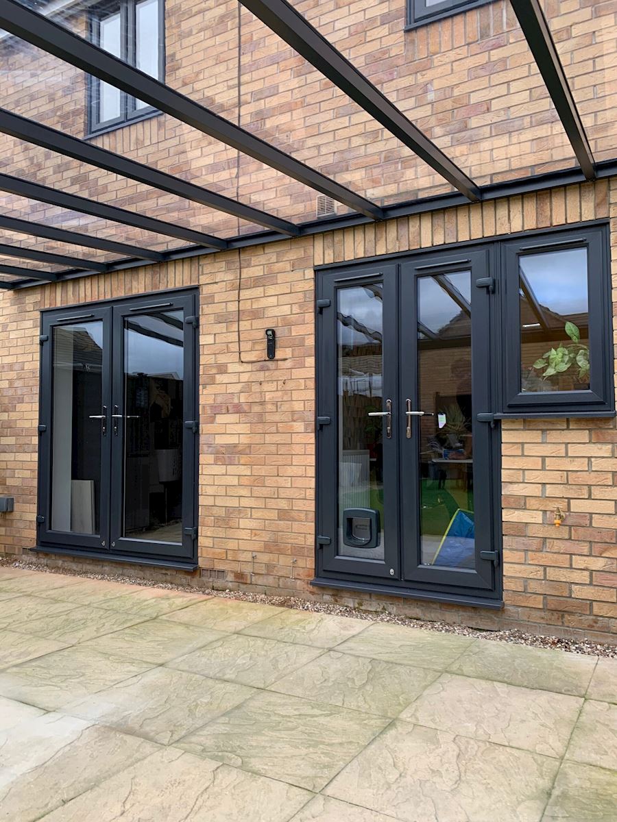 2 Anth Grey French Doors