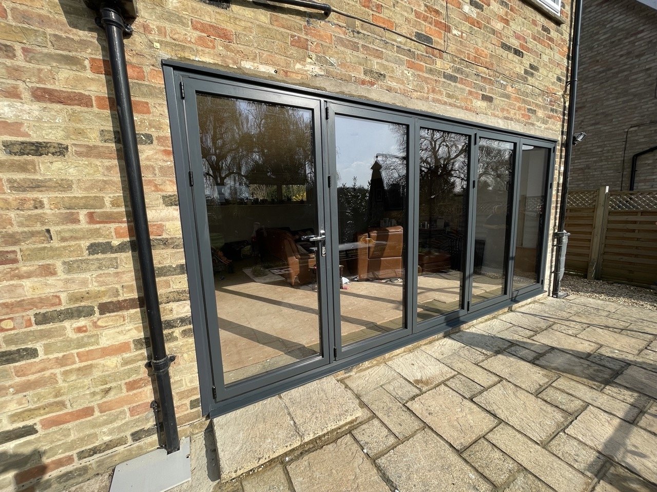 5 Pane Anthracite Grey Bi-Fold