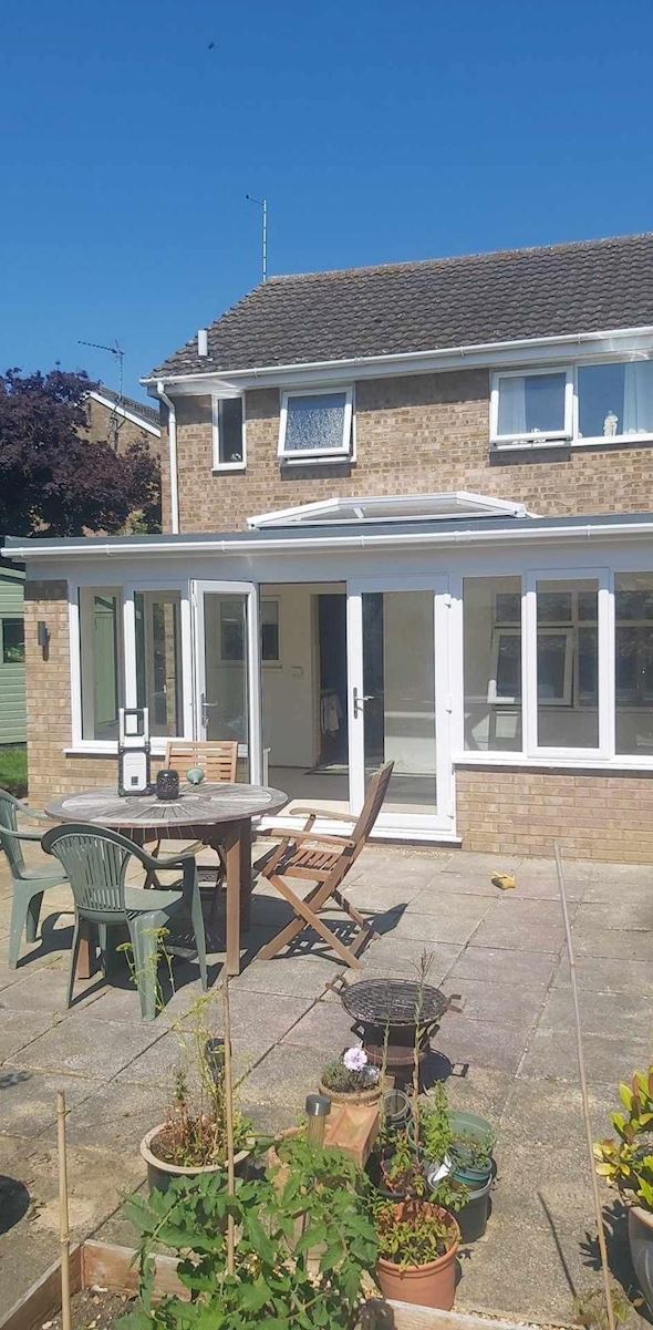 White Conservatory Roof With Lantern