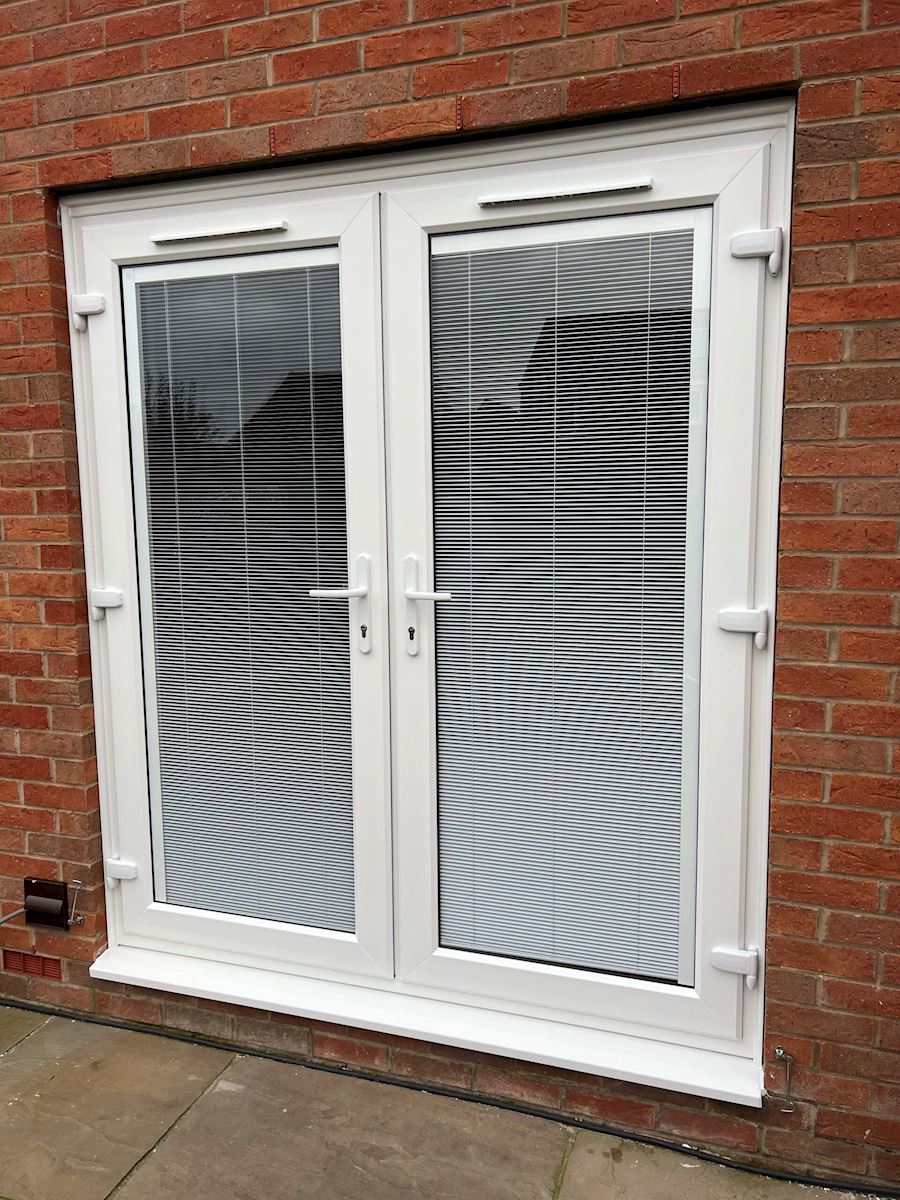 White Door With Blinds