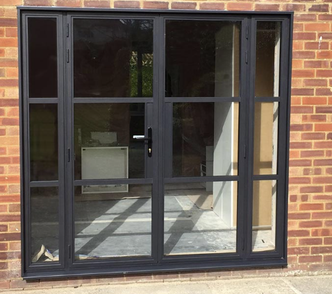 Aluminium French Door With Side Lights