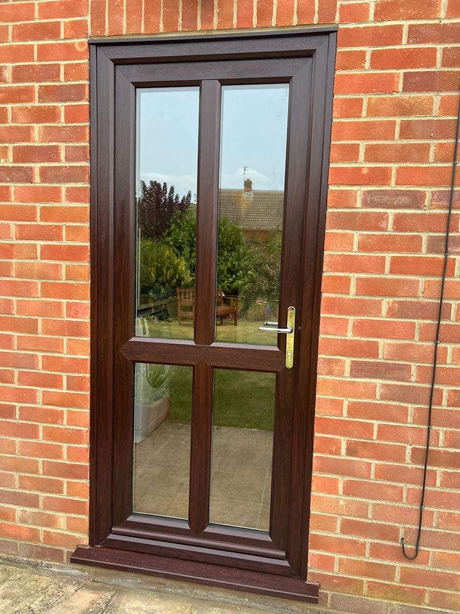 Rosewood UPVC Door