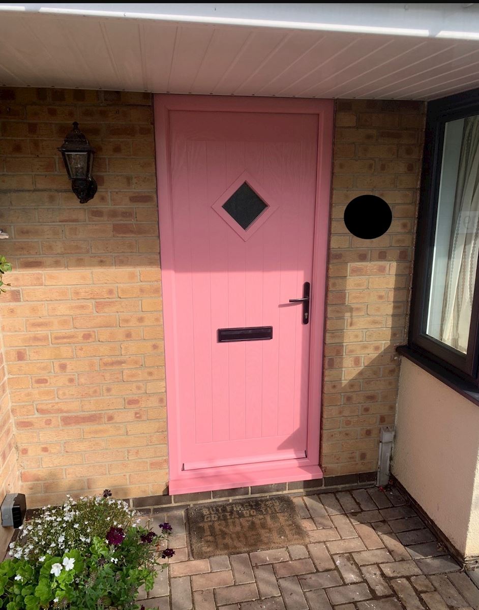 Pink Comp Door With Pink Frame