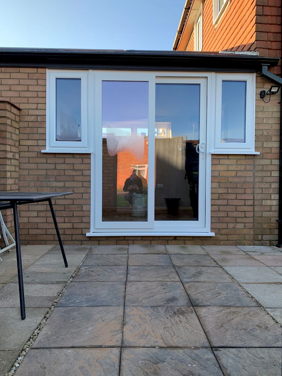 French Door With Flag Windows