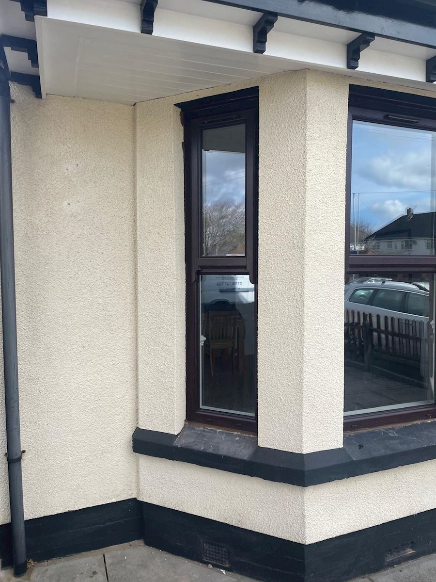 Black UPVC Window Stone Bay 