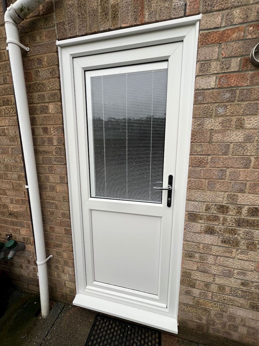 UPVC Door With Blinds In Glass